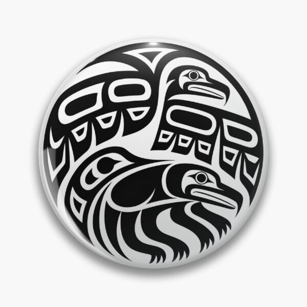 Item preview, Pacific Northwest Tribal Bird Circle Sticker designed and sold by LukaRealm.