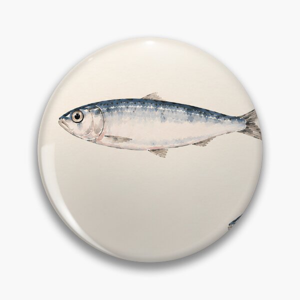 Item preview, Vintage Watercolor Sardines Mediterranean Fish Coastal Pattern designed and sold by BeataPrint.