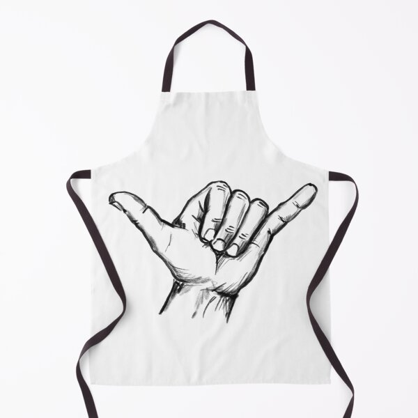 Item preview, Shaka surfer greeting hand sign. Hand-drawn illustration, pencil, no ai designed and sold by peerisdrawing.