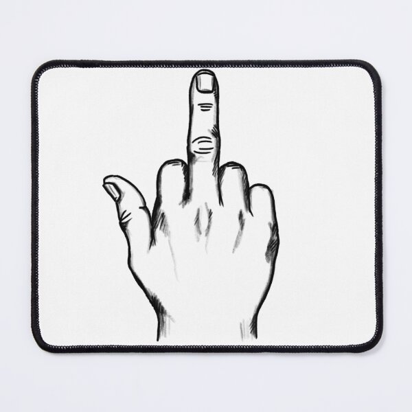 Item preview, Middle finger hand gesture. Hand-drawn illustration, pencil, no ai designed and sold by peerisdrawing.