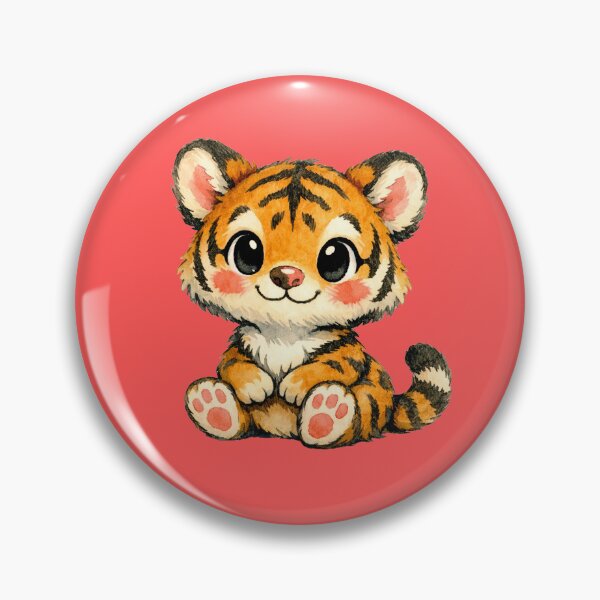 Item preview, Innocent Apex: Kawaii Watercolor Baby Tiger Cub Print designed and sold by FreiherrPK.
