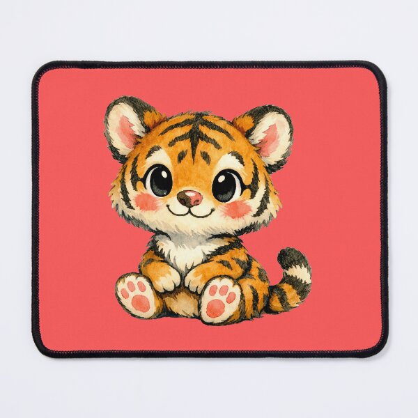 Item preview, Innocent Apex: Kawaii Watercolor Baby Tiger Cub Print designed and sold by FreiherrPK.