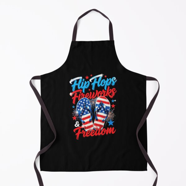 Item preview, Flip Flops Fireworks Freedom Patriotic Graphic, 4th of July USA Typography, Summer Independence Day Design designed and sold by Keingdesign.