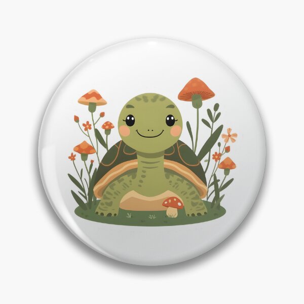 Item preview, Slow and Unbothered Turtle — Cottagecore Turtle Sticker designed and sold by tommysworks.