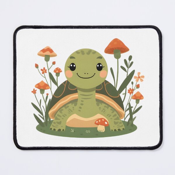 Item preview, Slow and Unbothered Turtle — Cottagecore Turtle Sticker designed and sold by tommysworks.