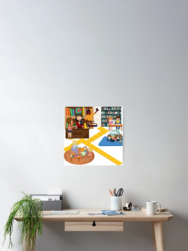Thumbnail 2 of 3, Poster, Library designed and sold by Designfs.