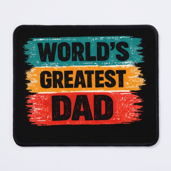 Item preview, Worlds Greatest Dad Funny Fathers Day Gift Retro Brush Stripe T-Shirt designed and sold by VaultVibes.