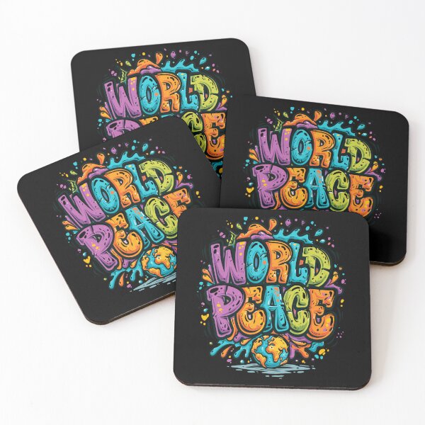 Item preview, World peace positive quote  designed and sold by HeartInThisArt .