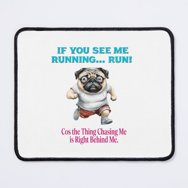 Item preview, Frantic Cartoon Pug Running Athletic Gym Gear designed and sold by ArtisticDesignsbyLinda.