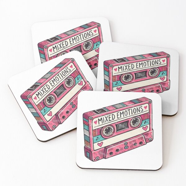 Item preview, Mixed Emotions Cassette – 90s Nostalgia Sticker for Laptop designed and sold by Mustangana.