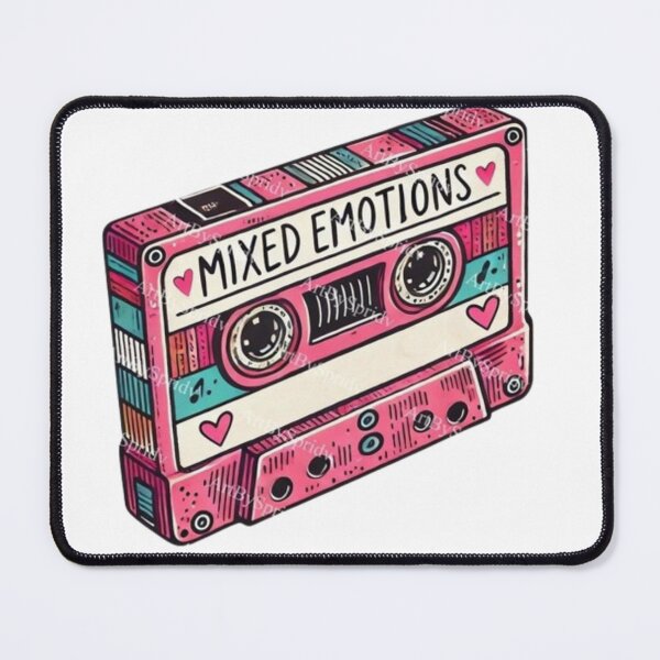 Item preview, Mixed Emotions Cassette – 90s Nostalgia Sticker for Laptop designed and sold by Mustangana.