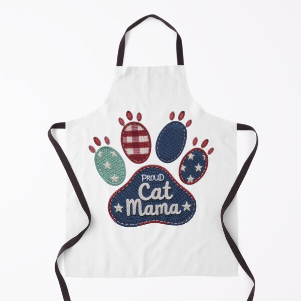 Item preview, Proud Cat Mama Patchwork Style T-Shirt, Cute Cat Mom Gift designed and sold by Calm Cat Studio.