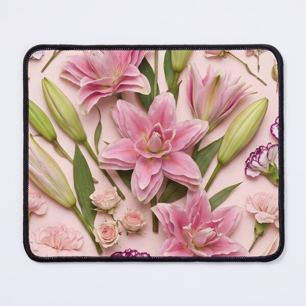 Item preview, Romantic Pastel Pink Blossom Mandala Collage designed and sold by HornbillDesign.