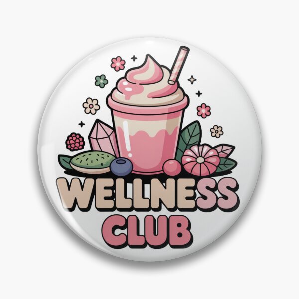 Item preview, Wellness Club Pink Smoothie Kawaii Sticker designed and sold by LukaRealm.