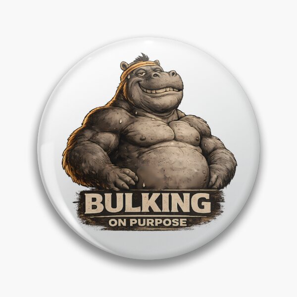 Item preview, Bulking On Purpose Funny Gym Hippo designed and sold by DryHumorPrints.