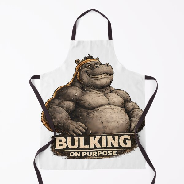 Item preview, Bulking On Purpose Funny Gym Hippo designed and sold by DryHumorPrints.