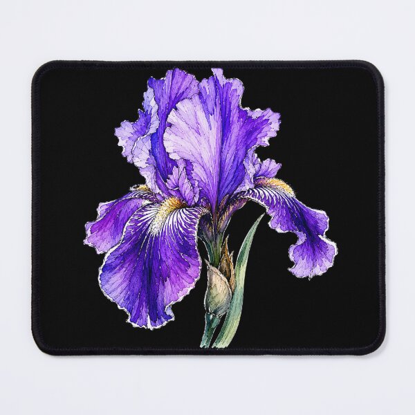 Item preview, Purple Iris Illustration | Watercolor Botanical Sketch Art designed and sold by ColorSplash123.