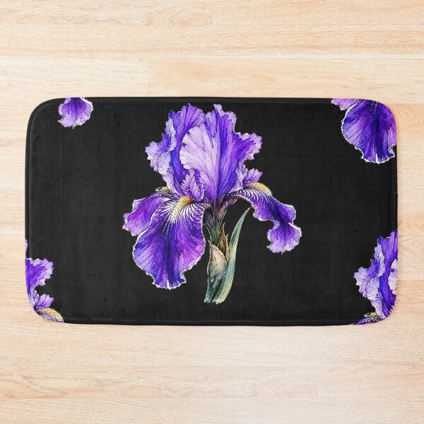 Item preview, Purple Iris Illustration | Watercolor Botanical Sketch Art designed and sold by ColorSplash123.