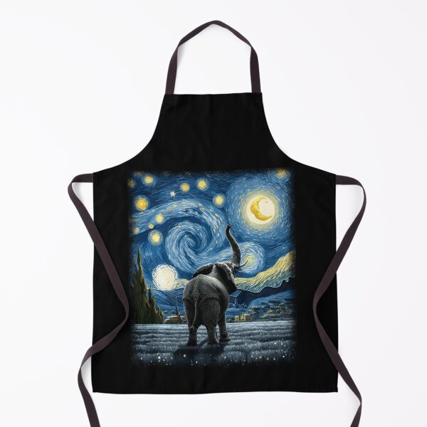 Item preview, Elephant Star Gazer Artistic Van Gogh Starry Night Elephant designed and sold by Littermin.