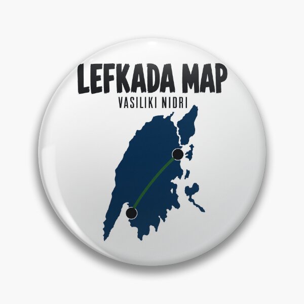 Item preview, Lefkada map with Vasiliki Nidri designed and sold by pirminio.