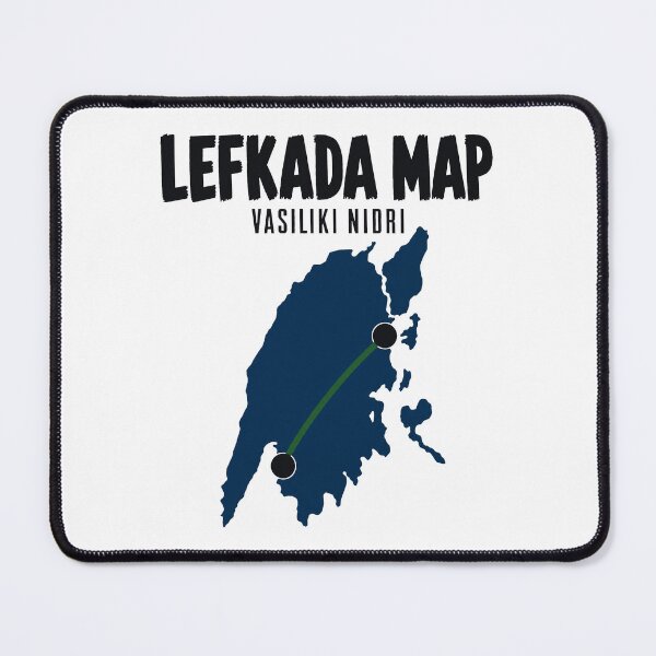 Item preview, Lefkada map with Vasiliki Nidri designed and sold by pirminio.