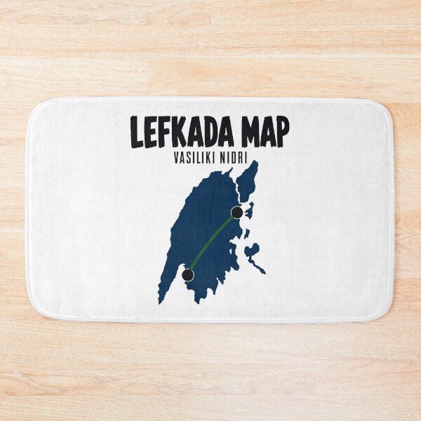 Item preview, Lefkada map with Vasiliki Nidri designed and sold by pirminio.