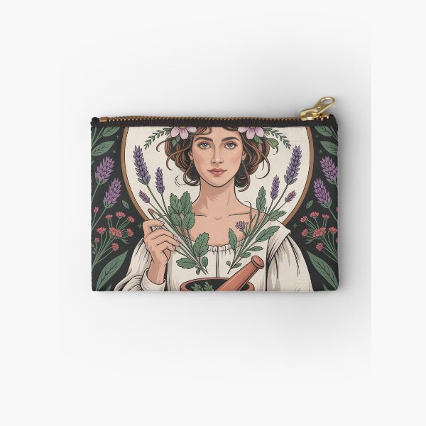 Item preview, The Botanist – Alphonse Mucha Style Herbal Apothecary Art Nouveau Print designed and sold by Tamas Das.