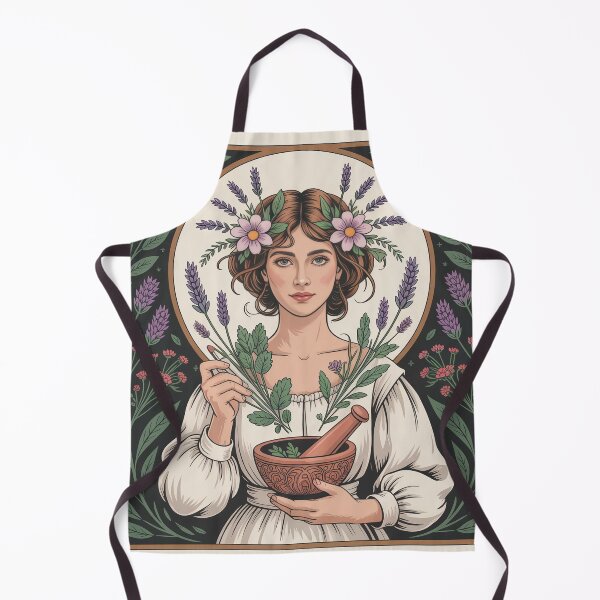 Item preview, The Botanist – Alphonse Mucha Style Herbal Apothecary Art Nouveau Print designed and sold by Tamas Das.