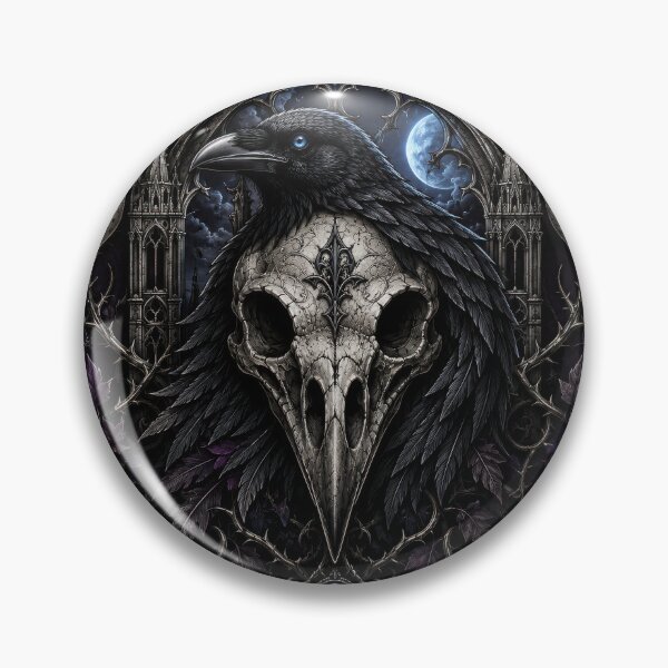 Item preview, Raven Skull Gothic Emblem designed and sold by DutteArt.