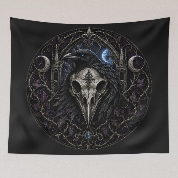 Item preview, Raven Skull Gothic Emblem designed and sold by DutteArt.