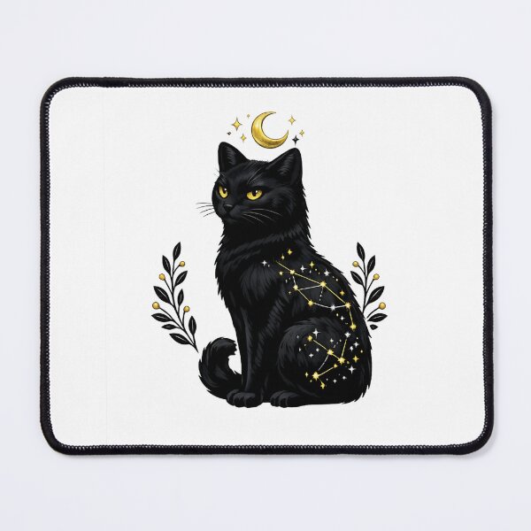 Item preview, Witchy Black Cat Celestial Constellation Moon Magic designed and sold by tineldesign.