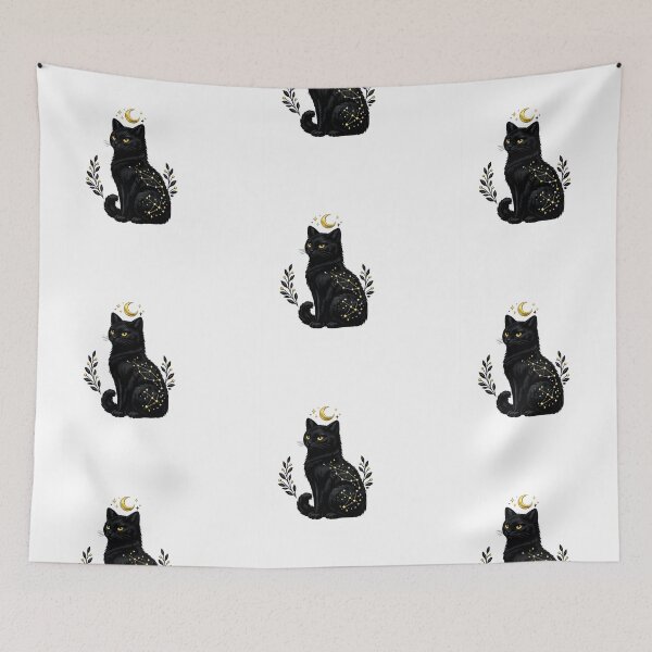 Item preview, Witchy Black Cat Celestial Constellation Moon Magic designed and sold by tineldesign.