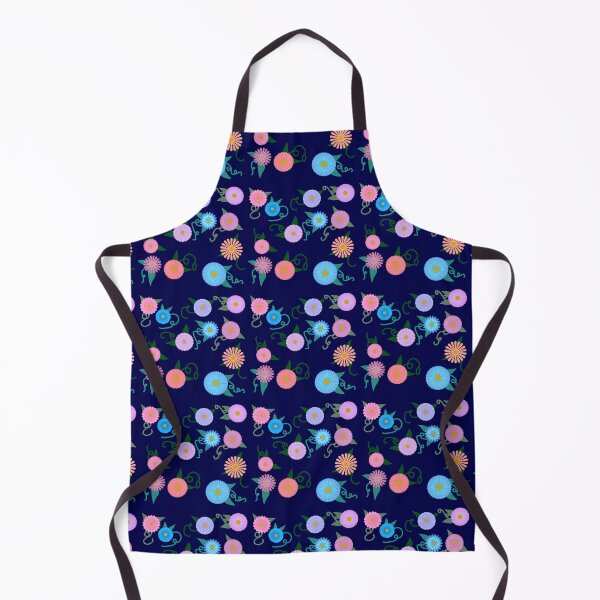 Item preview, Pastel Floral and Vines on Dark Blue designed and sold by JaygiesDesign.