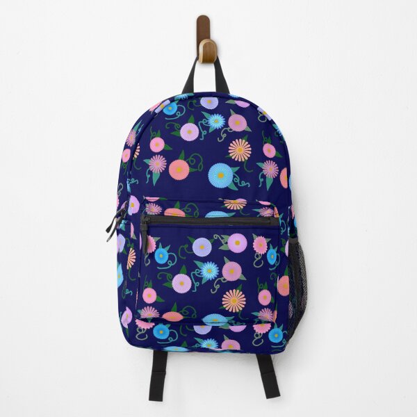 Item preview, Pastel Floral and Vines on Dark Blue designed and sold by JaygiesDesign.
