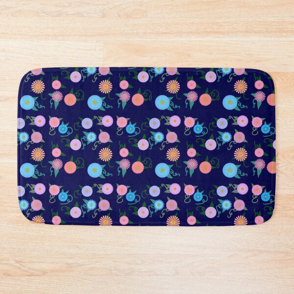 Item preview, Pastel Floral and Vines on Dark Blue  designed and sold by JaygiesDesign.