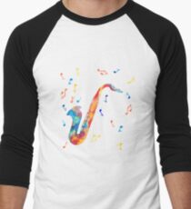 Saxophone Men's Baseball ¾ T-Shirt