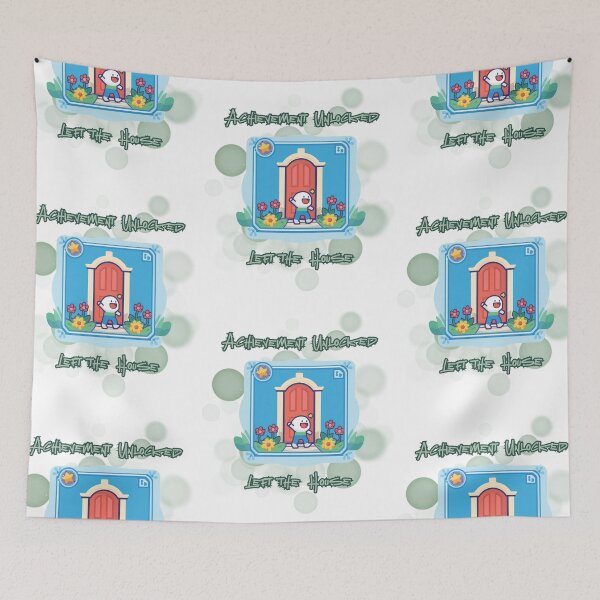 Item preview, Achievement Unlocked Left The House Funny Introvert Meme designed and sold by iamKRUK.