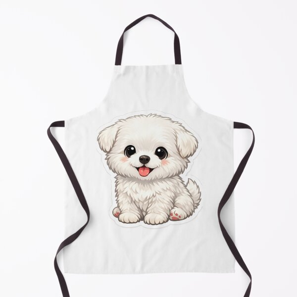 Item preview, Cute White Puppy Sticker – Adorable Kawaii Dog Cartoon Vinyl Sticker designed and sold by KeerthiCuteFind.