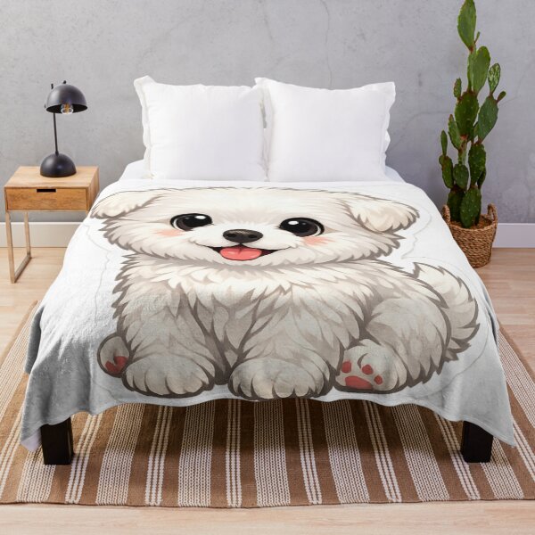 Item preview, Cute White Puppy Sticker – Adorable Kawaii Dog Cartoon Vinyl Sticker designed and sold by KeerthiCuteFind.