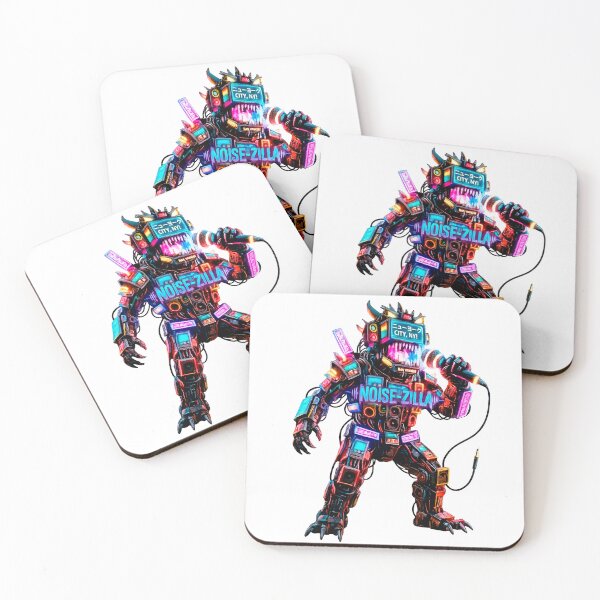Item preview, Karaoke Kaiju NOISE-ZILLA: The Cyberpunk Neon Beast of New York City designed and sold by Japan Cyberpunk Universe & Surreal Characters.
