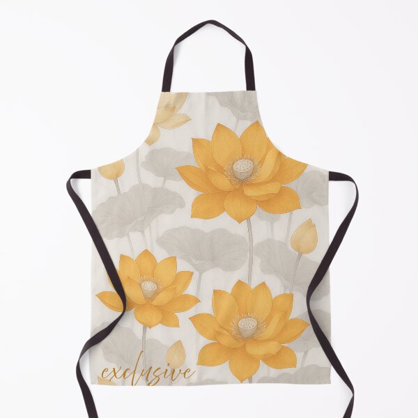 Item preview, Exclusive Fashion Golden Lotus – Elegant Yellow Floral Artwork designed and sold by Karszul.