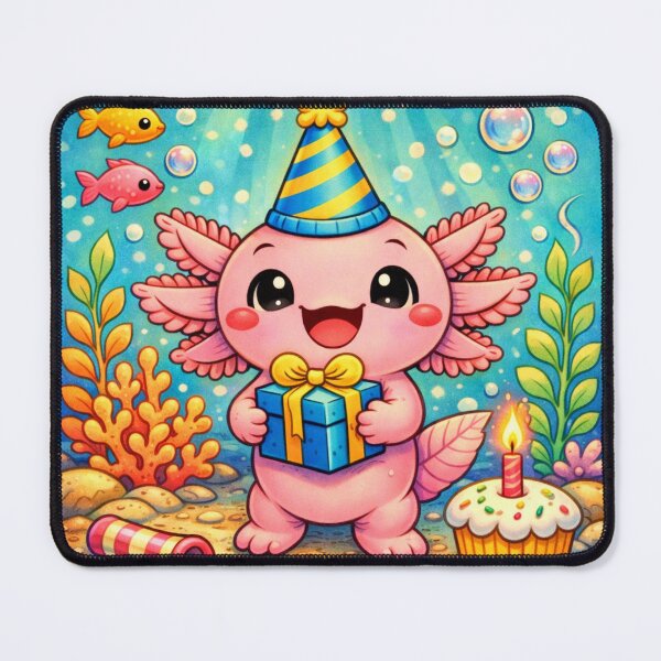 Item preview, Birthday Axolotl Party - Cute Kawaii Celebration designed and sold by ImagineNature.