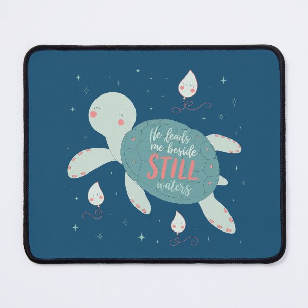 Item preview, He Leads Me Beside Still Waters Sea Turtle Christian Faith designed and sold by bosamji.