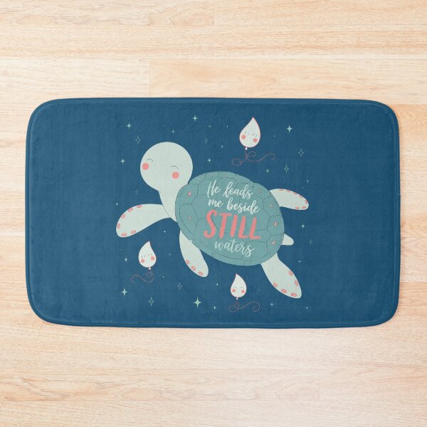 Item preview, He Leads Me Beside Still Waters Sea Turtle Christian Faith designed and sold by bosamji.