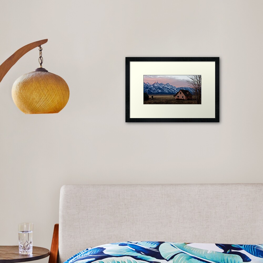 Peach House, Mormon Row, Tetons Framed Art Print
