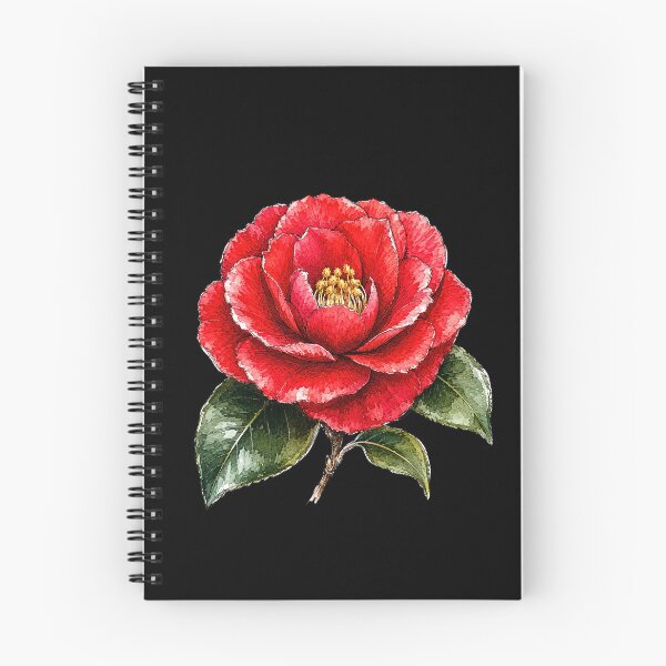 Item preview, Scarlet Camellia Illustration | Vintage Botanical Watercolor Art designed and sold by ColorSplash123.