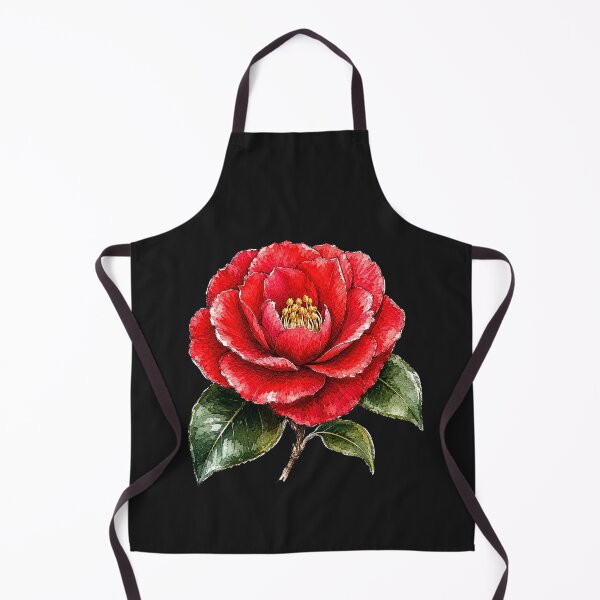 Item preview, Scarlet Camellia Illustration | Vintage Botanical Watercolor Art designed and sold by ColorSplash123.