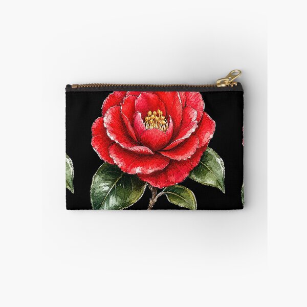 Item preview, Scarlet Camellia Illustration | Vintage Botanical Watercolor Art designed and sold by ColorSplash123.