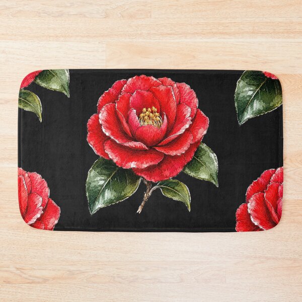 Item preview, Scarlet Camellia Illustration | Vintage Botanical Watercolor Art designed and sold by ColorSplash123.