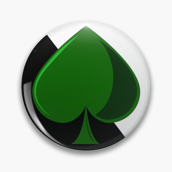 Item preview, Aros Sharp spade card (green/black/white) designed and sold by Galaxy Creations.